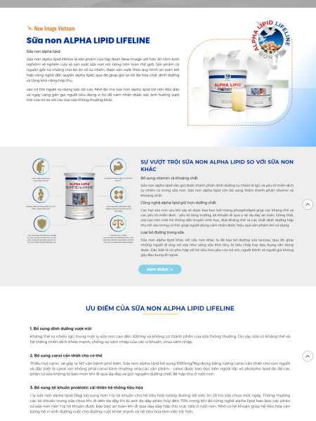 Sữa non Alpha Lipid