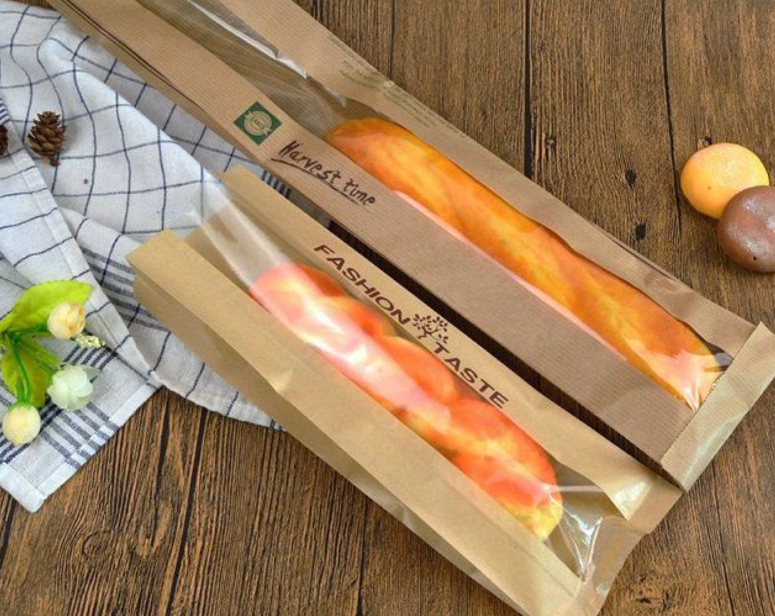 túi giấy đựng bánh mì bằng giấy kraft - thiết kế, in ấn - hình 2